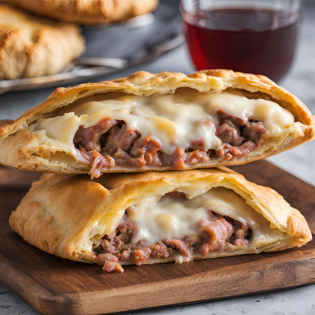 Meat and cheese pasty